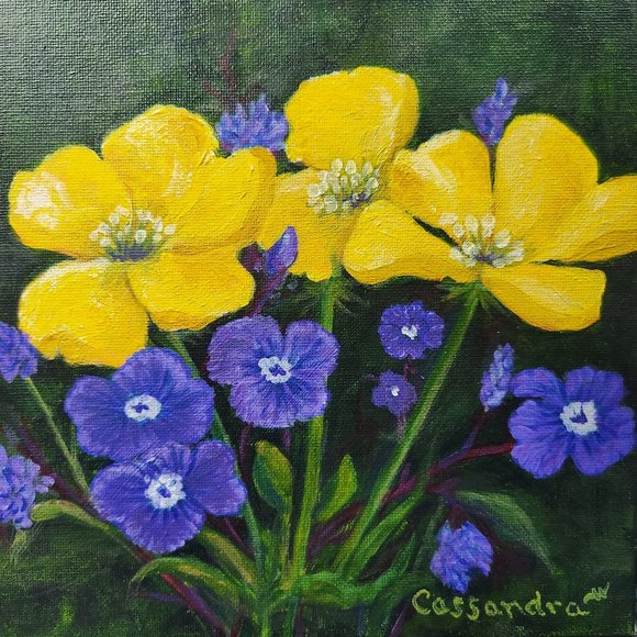 Original Acrylic Painting Collectible Artist Signed CASSANDRA ~ #0929
